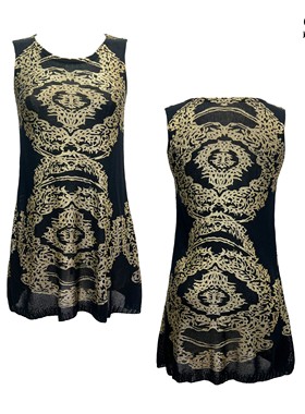 gyaru日潮黑金涩谷辣妹千禧街头烫金印花薄百搭针织背心