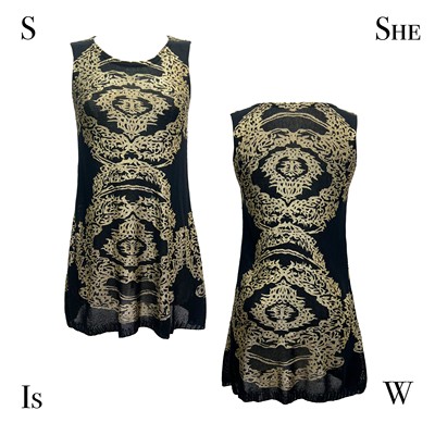 gyaru日潮黑金涩谷辣妹千禧街头烫金印花薄百搭针织背心