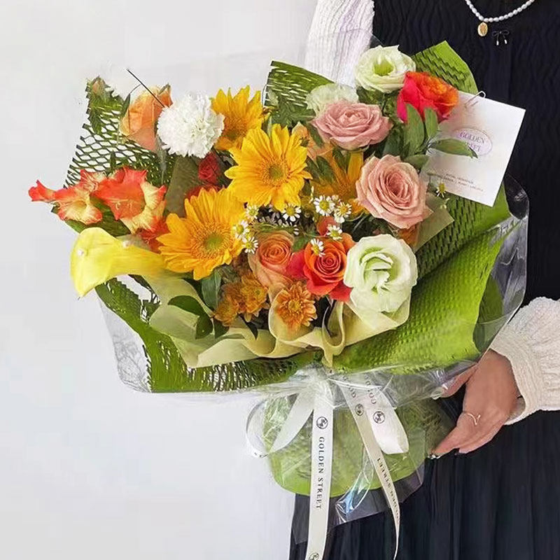 热卖环保蜂窝纸网眼艺术纸内衬礼品鲜花包装纸diy手工花束材料包