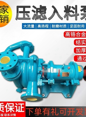 板框压滤机入料泵渣浆泵高铬合金SYA洗煤污水高压柱塞耐磨进料泵