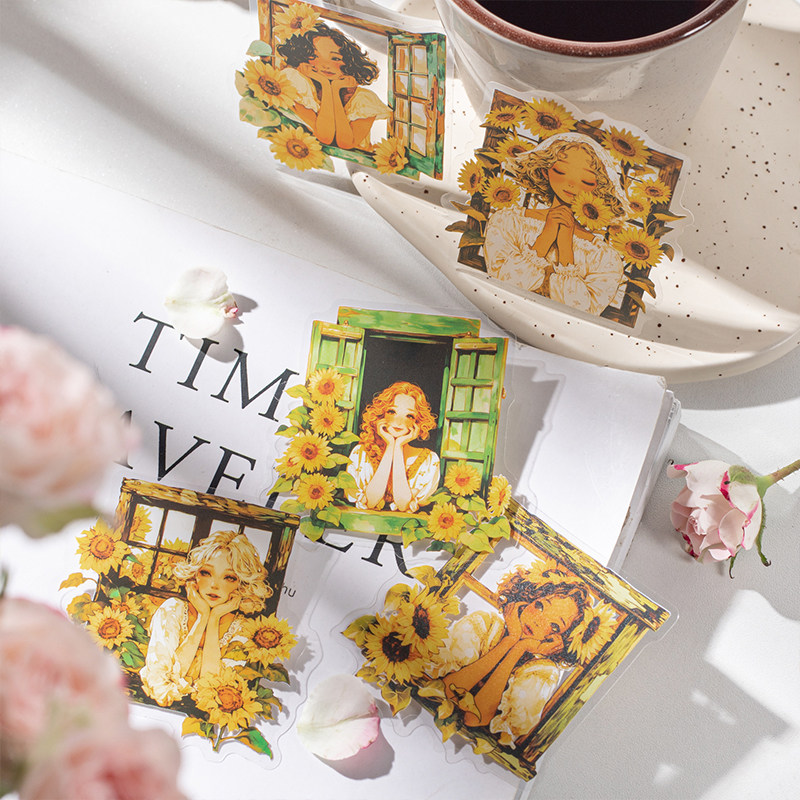 M｜少女的周末贴纸 韩系人物吸猫狗日常元素pet防水手账拼贴画,文具电教/文化用品/商务用品,贴纸/立体贴纸,淘宝优惠券,粉丝福利购,淘宝优惠卷