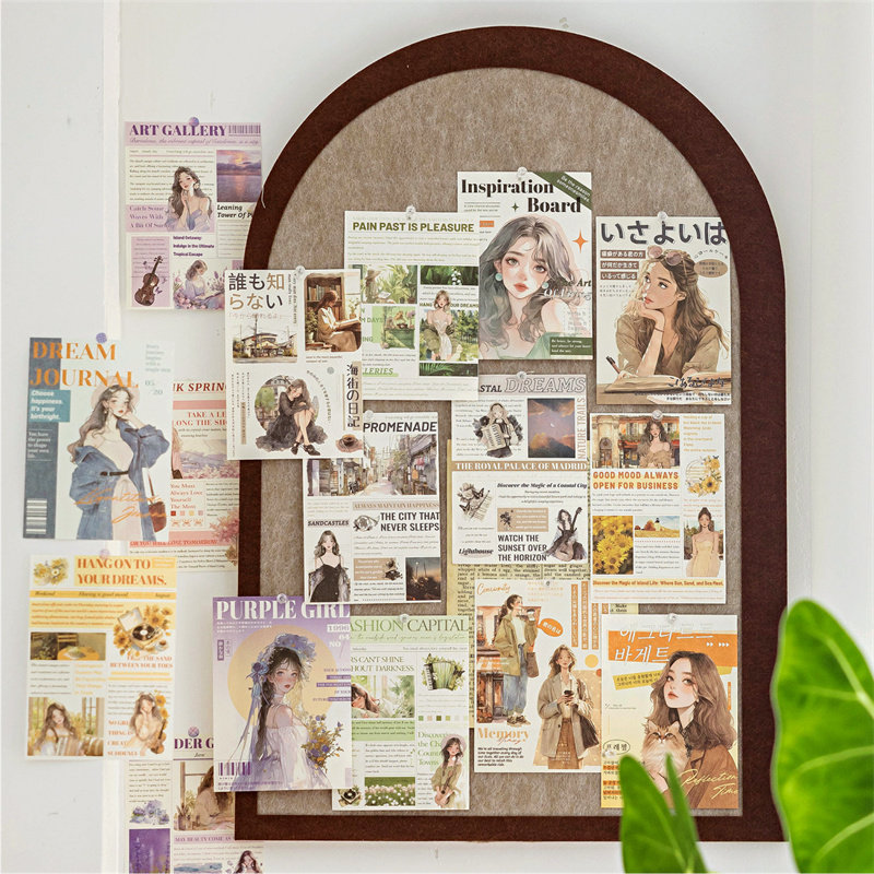 特价｜人生画报双享素材纸贴纸本 韩系杂志风大尺寸手账贴15张入