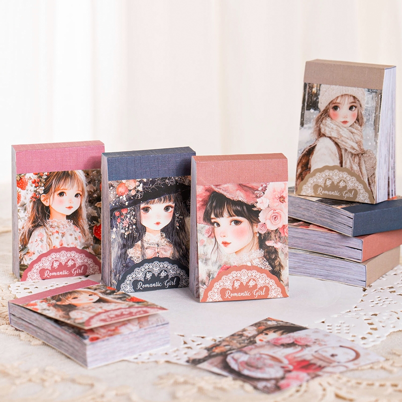 手账贴纸豆本和纸不重复人物少女