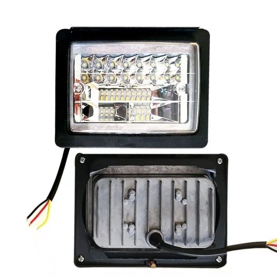 时风拖拉机方灯前大灯潍坊四轮高亮农机配件12v24v通用led大视野