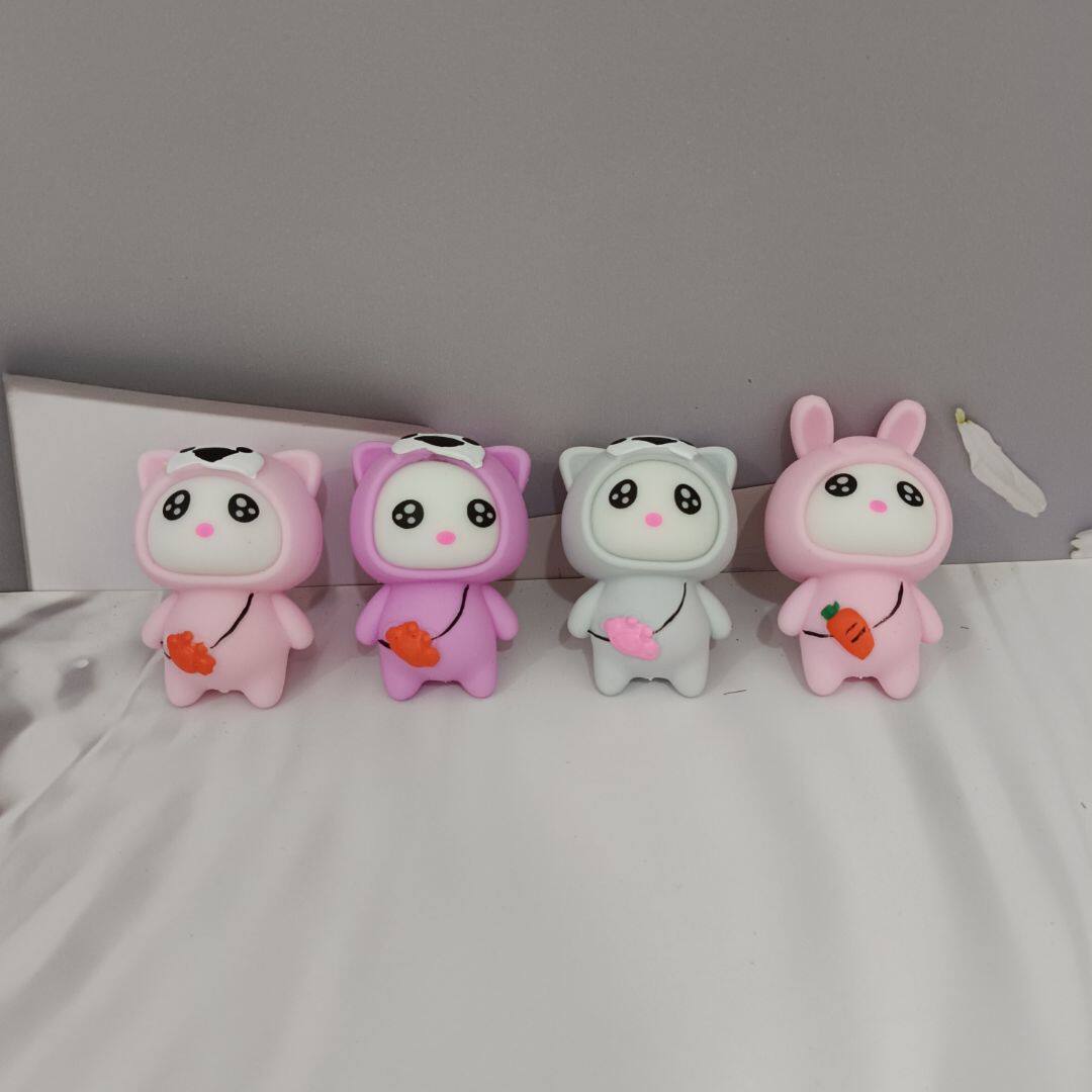 卡通呆萌减压解压解闷换装面粉小人小兔子捏捏乐玩具整蛊搞怪神器