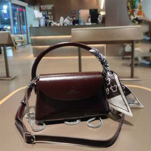 高级感爆款 洋气潮流复古鳄鱼纹小方包优雅百搭真皮手提包链条女包