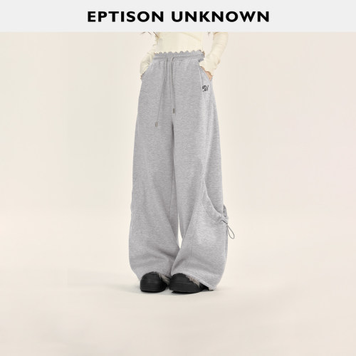 Eptison松弛慵懒风高腰休闲裤