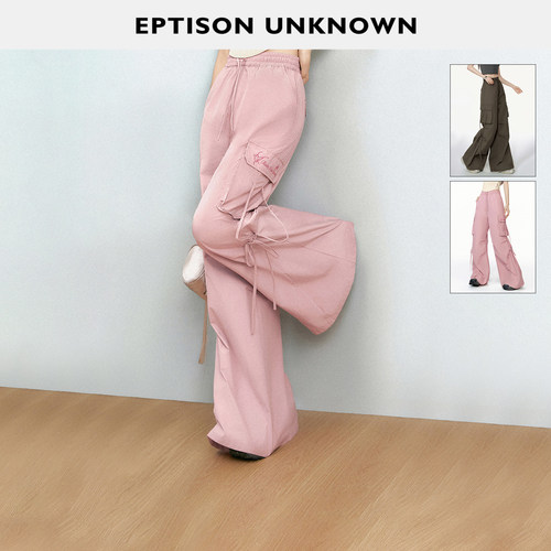Eptison复古休闲工装喇叭裤