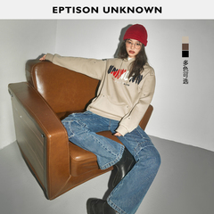 【39/件】EPTISON卫衣女2025冬季新款连帽百搭韩版宽松慵懒风上衣