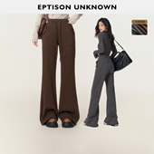 新款 时髦休闲长裤 EPTISON辣妹风喇叭针织裤 女2025冬季 件