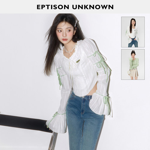 Eptison小清新甜美设计感衬衫