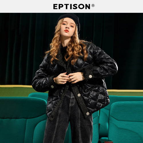 衣品天成保暖黑色外套羽绒服