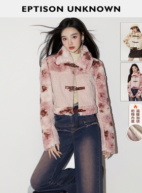 【89/件】EPTISON外套女2025冬季新款复古短款加厚高级感休闲上衣
