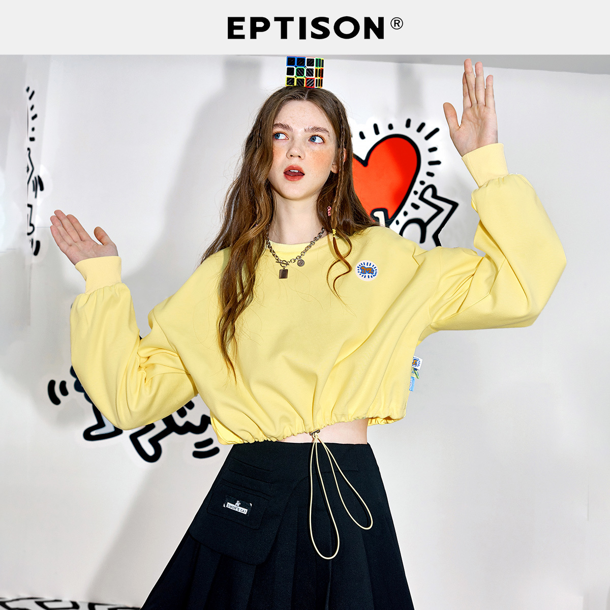 衣品天成联名款纯棉设计感抽绳卫