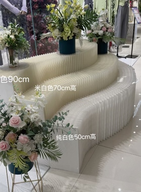 展会多功能折叠展台橱窗产品陈列展示架中岛流水台婚庆罗马柱道具
