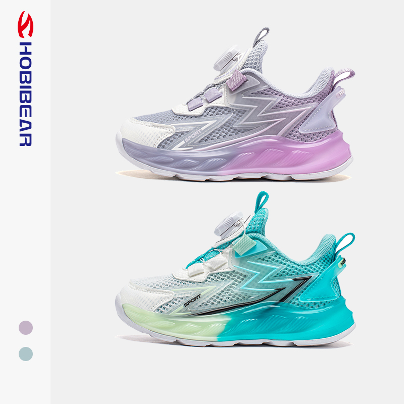 哈比熊童鞋女童网鞋单网透气2025夏季新款网面中大童女孩运动跑步