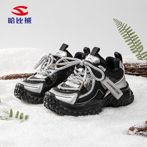 哈比熊童鞋儿童老爹鞋女童2026春夏季网面透气舒适中大童运动鞋潮