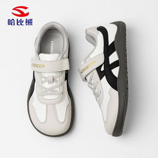 哈比熊儿童宽楦赤足德训鞋男女童2026春夏网面透气平步4E宽头运动