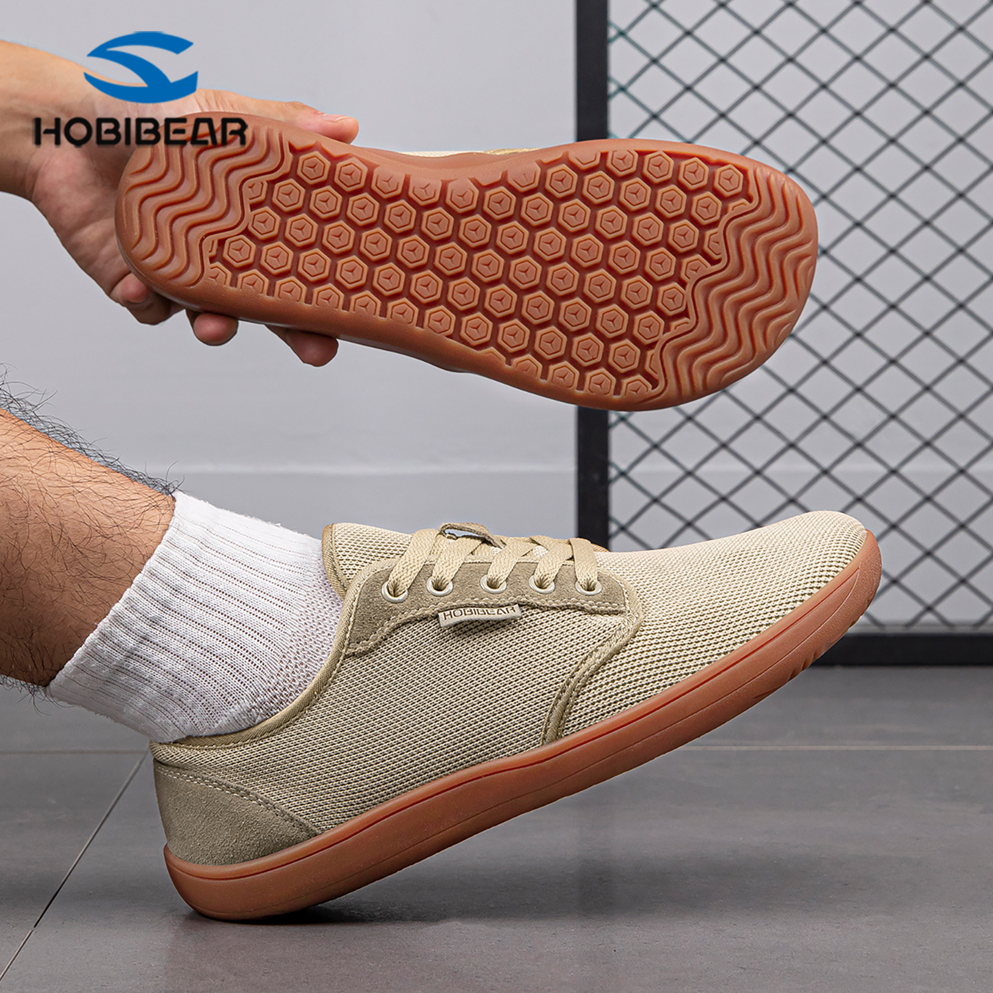 HOBIBEAR男鞋春夏款宽头鞋