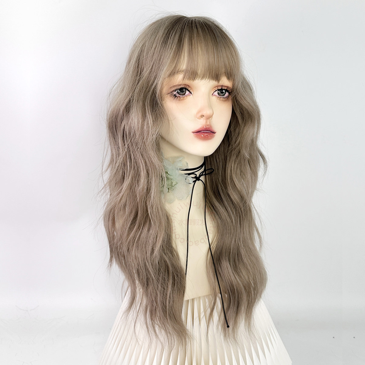 水母头蛋卷头羊毛卷亚麻金棕假发