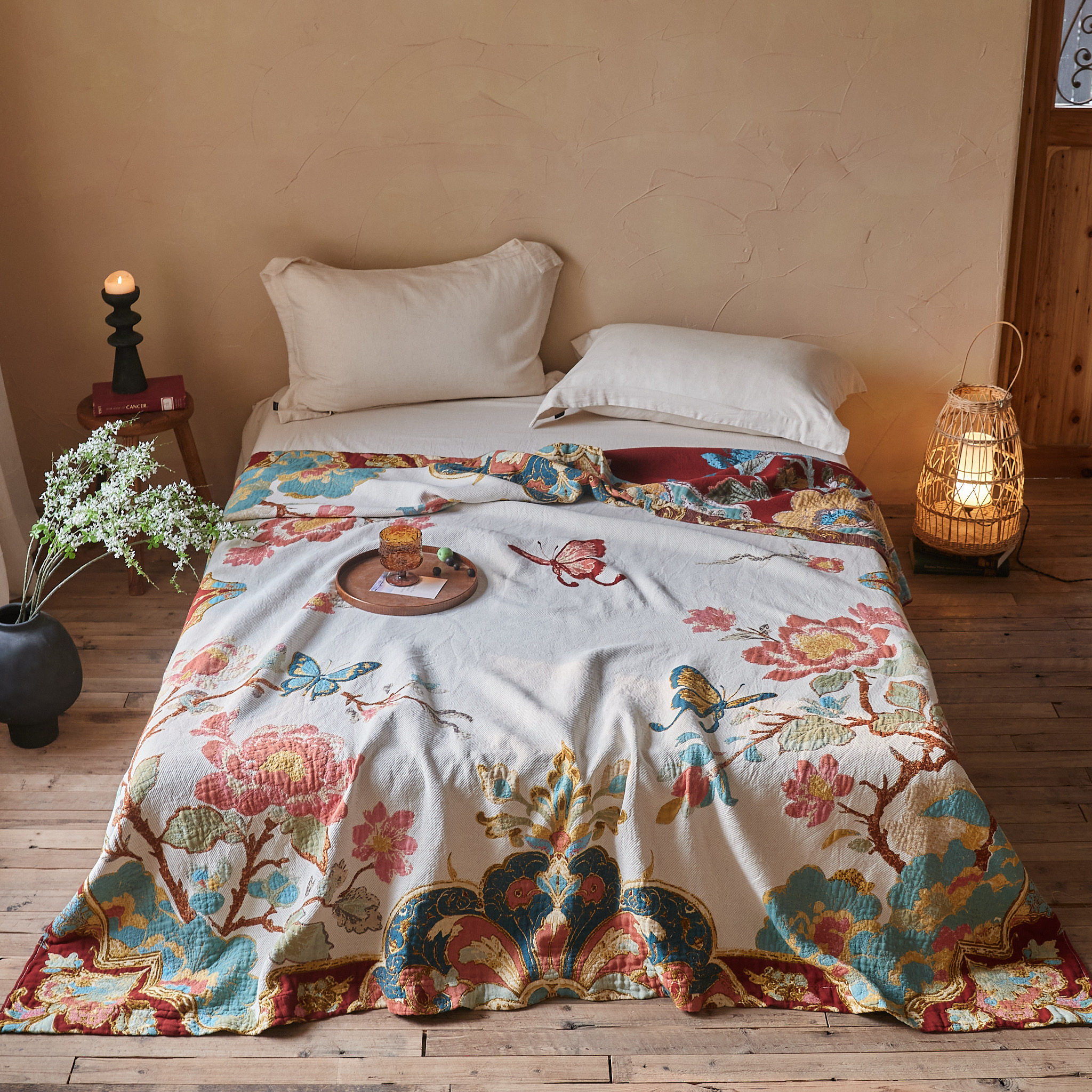 东方绮梦-230*250cm加大多层纱布罗布麻床盖毯A类母婴可铺可盖,床上用品,床盖,淘宝优惠券,粉丝福利购,淘宝优惠卷