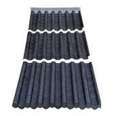 拼接2mm新中式 仿古屋檐树脂瓦庭院厂房屋顶装 饰一体瓦塑料琉璃瓦