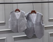 2019秋冬儿童亲子马甲韩版 女童獭兔毛仿皮草马甲短款 宝宝毛绒外套