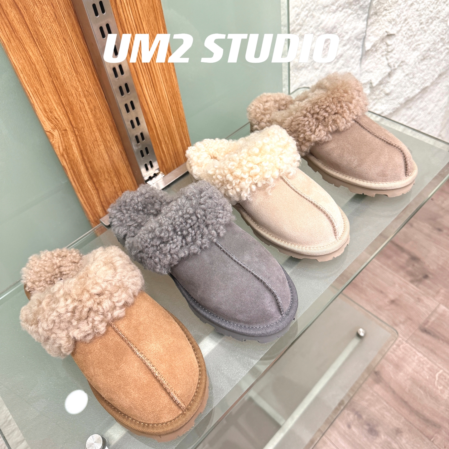 FD澳洲冬泰迪羊毛卷毛拖鞋雪地靴