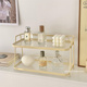 ins奶油风多层水杯置物架卧室书桌收纳架香水化妆品桌面整理架