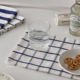 日式 简约条纹格子布艺餐垫长方形纯棉餐巾布西餐垫家用桌垫隔热垫