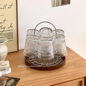 ins风简约铁艺杯架水杯沥水架子玻璃杯桌面收纳置物架金属挂杯架