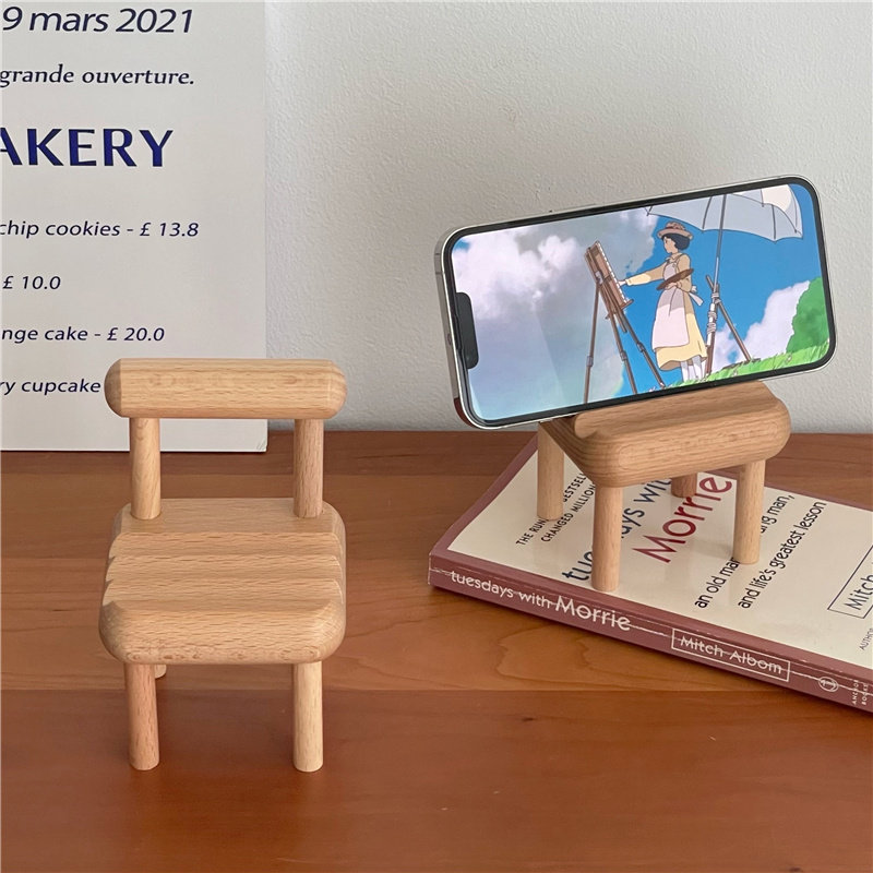 创意椅子手机支架简约桌面木质可调节懒人支撑架可爱实木手机座,3C数码配件,手机支架/手机座,淘宝优惠券,粉丝福利购,淘宝优惠卷