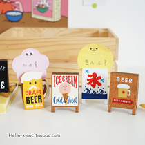 Japanese lovely wooden business card folder, note folder, log message folder, note folder, creative photo folder, shooting props