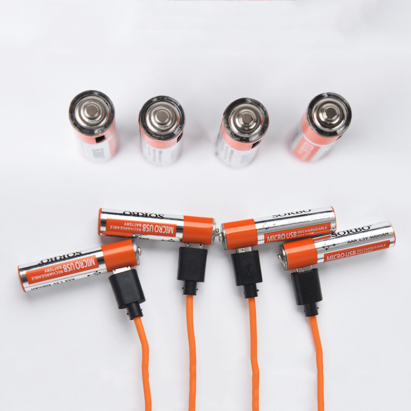 SORBO˶¶ø²©7ºÅAAAÊó±ê¿É³äµç1.5Vï®µç³ØUSB¿ì³ä400ºÁ°²4½ÚÌ××°