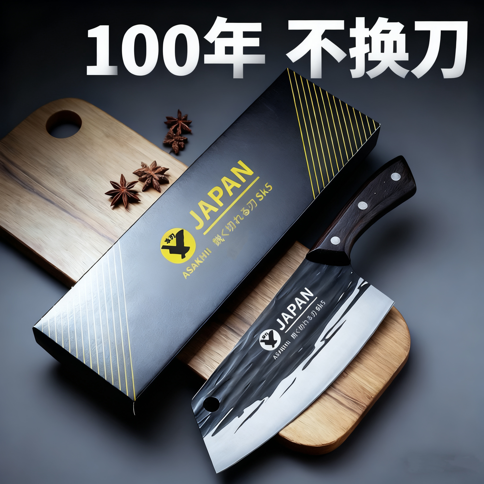 ASAKH日本菜刀家用不锈钢厨刀切片切肉切菜刀厨师菜刀女士菜刀