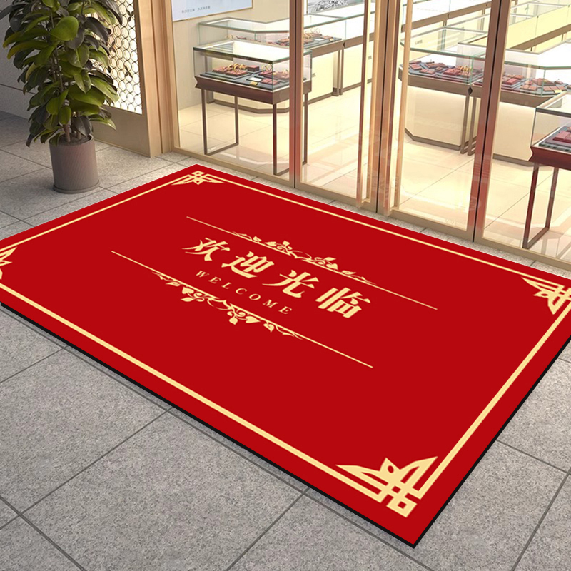 商用地毯欢迎光临定制logo室外门硅藻泥地垫酒店店铺迎宾防滑门垫
