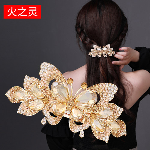 火之灵高档奢华水钻发夹头饰夹子