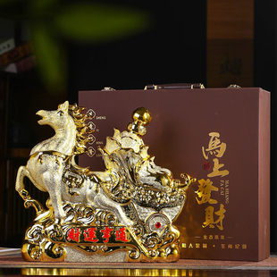 景德镇陶瓷生肖马空酒瓶家用密封酒壶工艺摆件3斤5斤酒坛酒罐