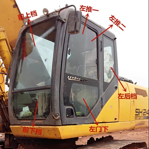住友挖掘机SH120 200 210 240 350A5/A6驾驶室玻璃前上下挡风玻璃