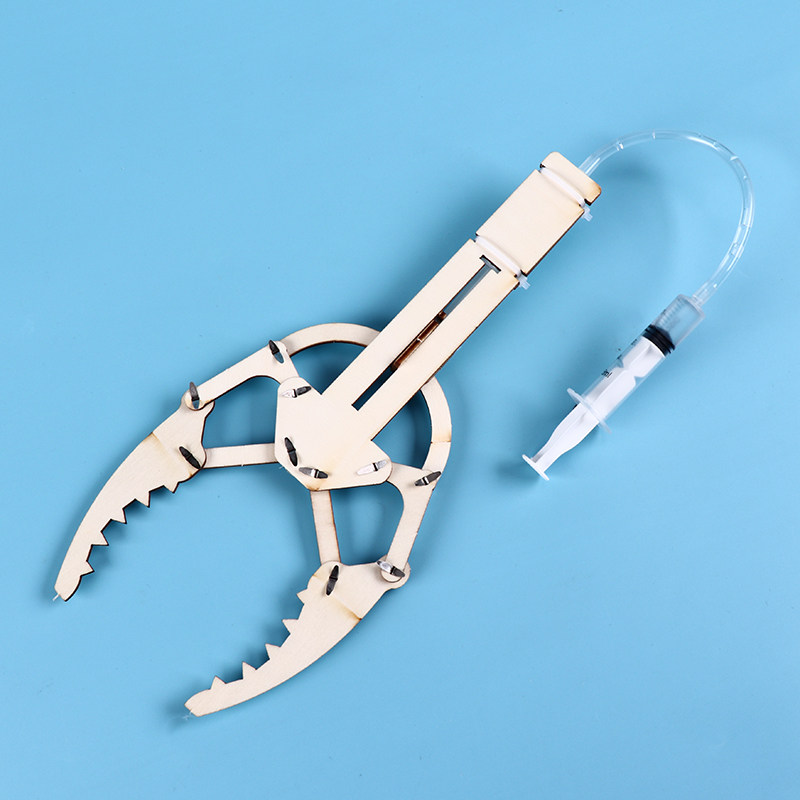 DIY 유압 조작기 소규모 생산 소년 수제 재료 기술 혁신 작품 물리학 과학 실험
