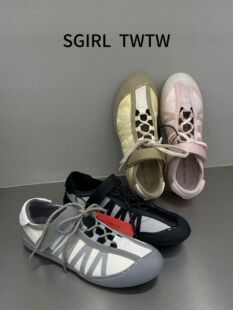 SGIRLTWTW2026新款四季百搭休闲鞋女 复古拼色德训鞋学生阿甘鞋潮