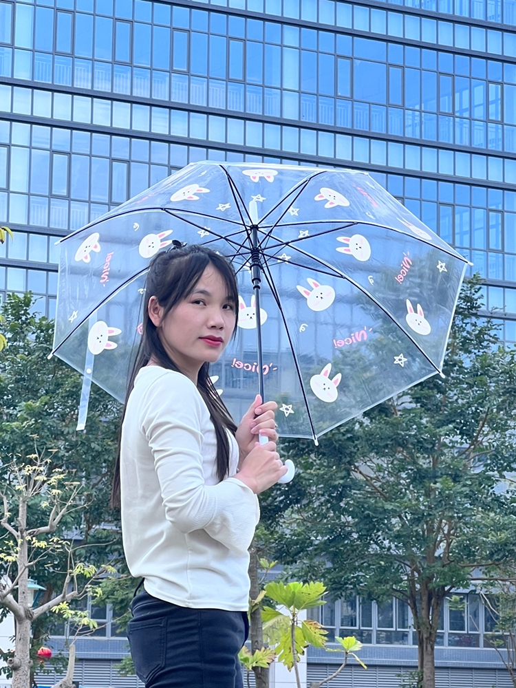 直杆伞时尚时尚卡通透明卡通