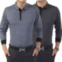 Áo len nam thường nam phiên bản Hàn Quốc của áo len ve áo trung niên 2019 mùa xuân và mùa thu giản dị của áo dài tay - Kéo qua áo hoodie cặp