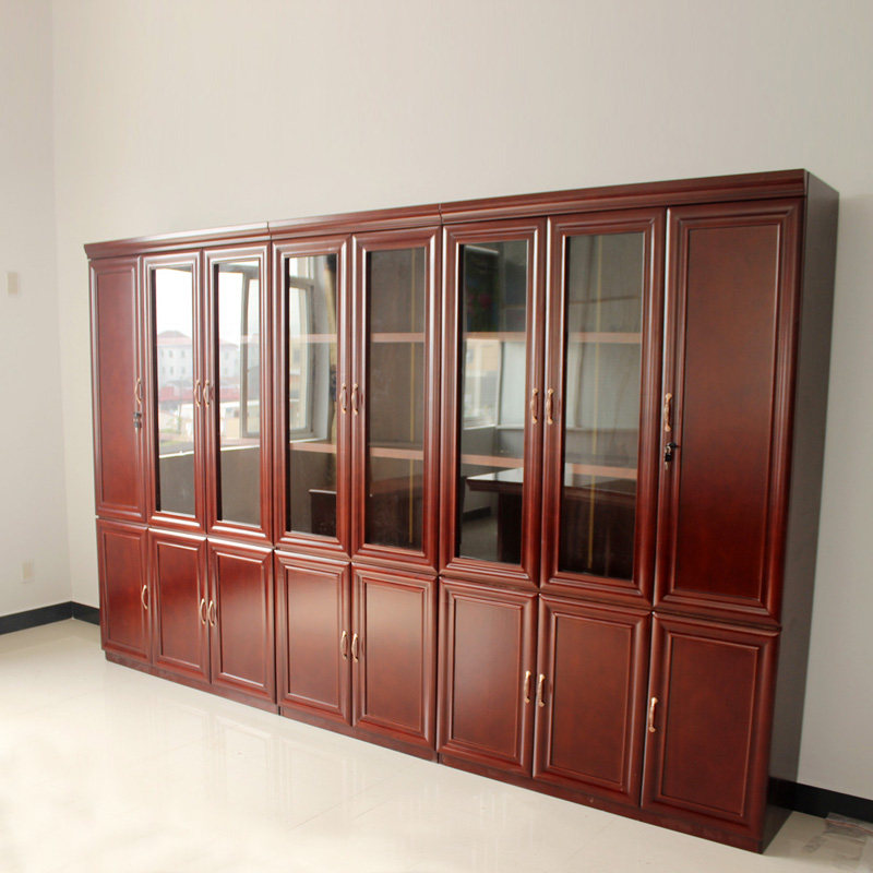 油漆木皮木质文件柜板式资料办公书柜书橱展示柜储物柜包安装落地