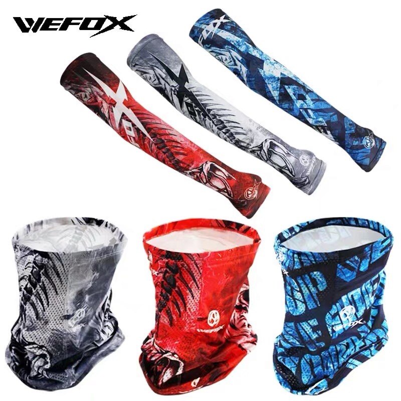 WEFOX 威狐 冰丝防晒袖套透气魔术头巾围脖面罩户外钓鱼防护用品