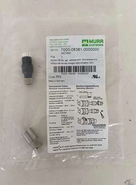 7000-08381-0000000原装MURR穆尔 4孔M8接插件/连接器