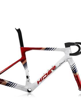 滚石碳纤公路自行车10周年纪念款车架HIDER 全内走冰裂纹碟刹含把
