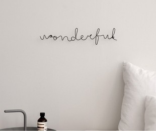 ins北欧创意家居铁艺字母墙面房间墙壁装 饰挂件店铺壁挂