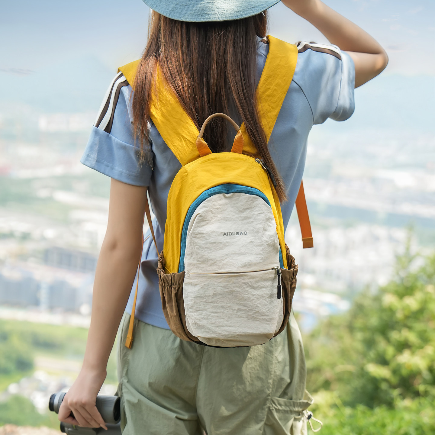 EPSIN多巴胺撞色轻便旅行小背包图片