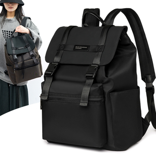 双肩包女士时尚 潮流高级感电脑背包大容量防水旅行背包男生书包潮